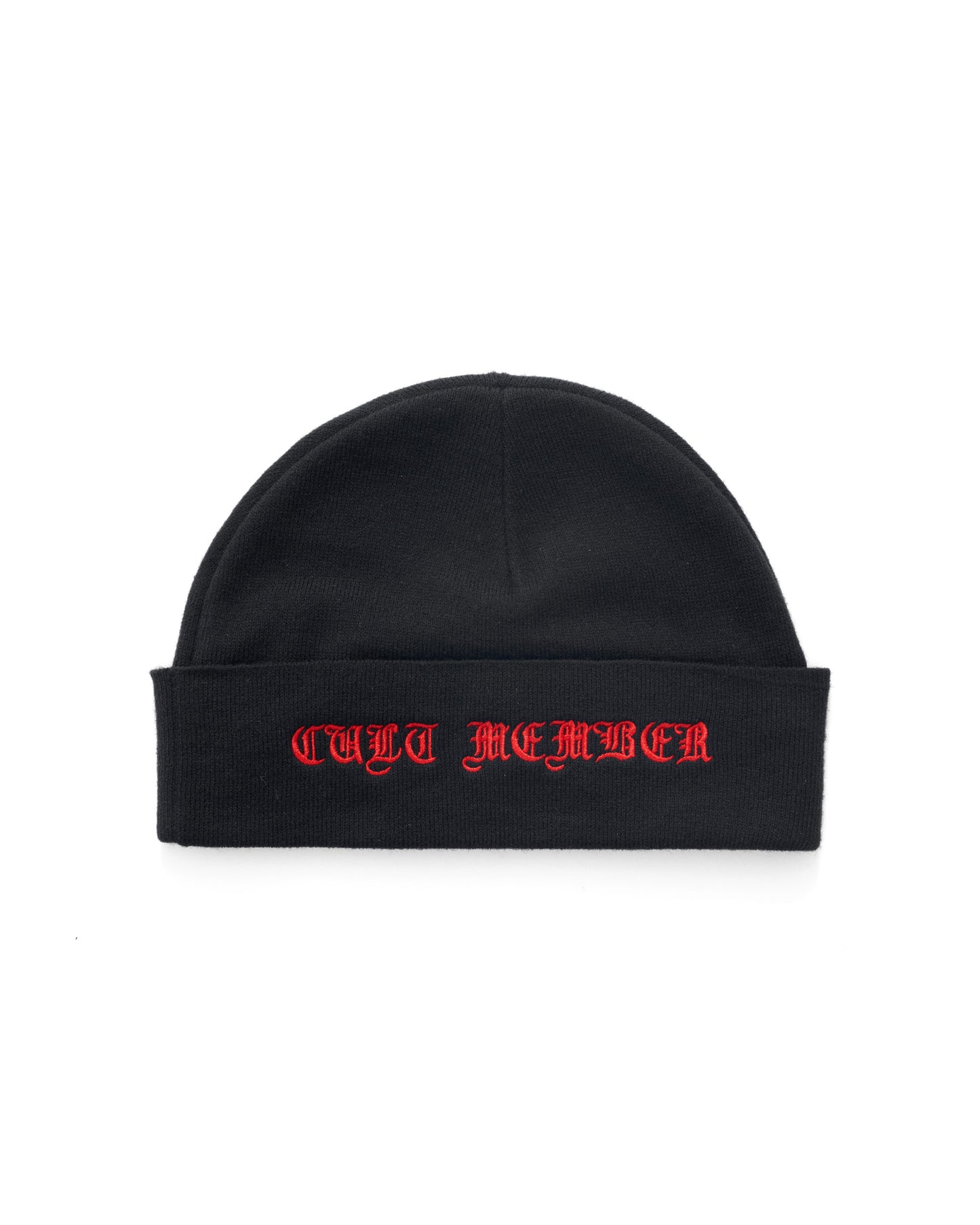 CULT MEMBER FOLD BEANIE - BLACK