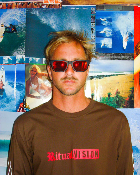 BAD HABIT  - MATTE BLACK / ORANGE REFLECTIVE POLARISED