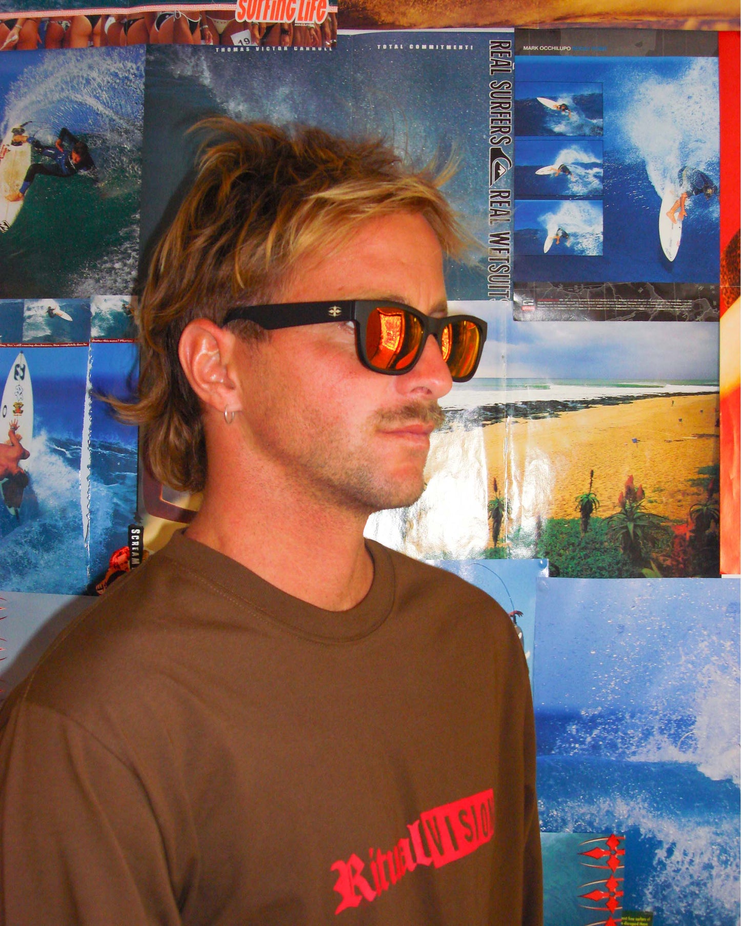 BAD HABIT  - MATTE BLACK / ORANGE REFLECTIVE POLARISED